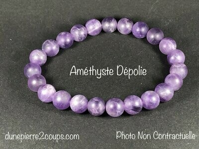 Bracelet Améthyste Dépolie 8mm