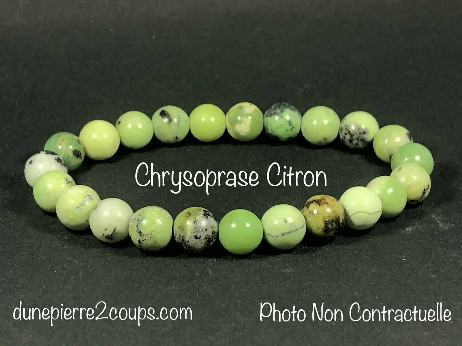 Bracelet Chrysoprase Citron 8mm