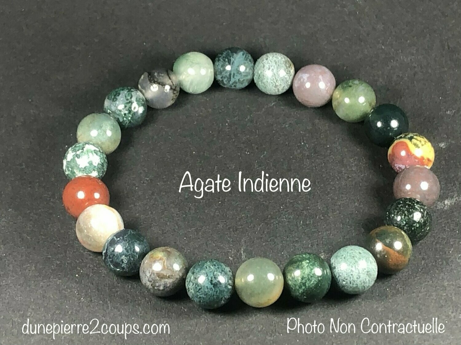 Bracelet Agate Indienne 6mm