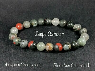 Bracelet Jaspe Sanguin 8mm