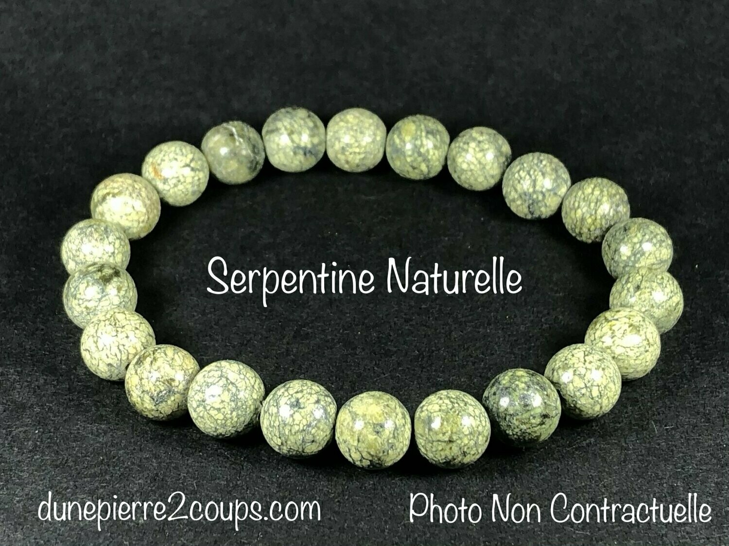 Bracelet Serpentine Naturelle 8mm