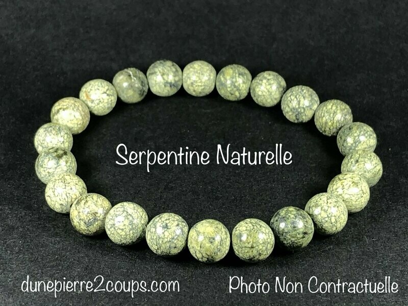 Bracelet Serpentine Naturelle 8mm
