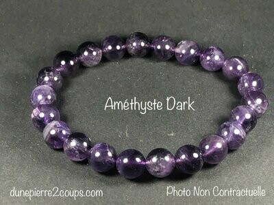 ​Bracelet Améthyste Dark 8mm
