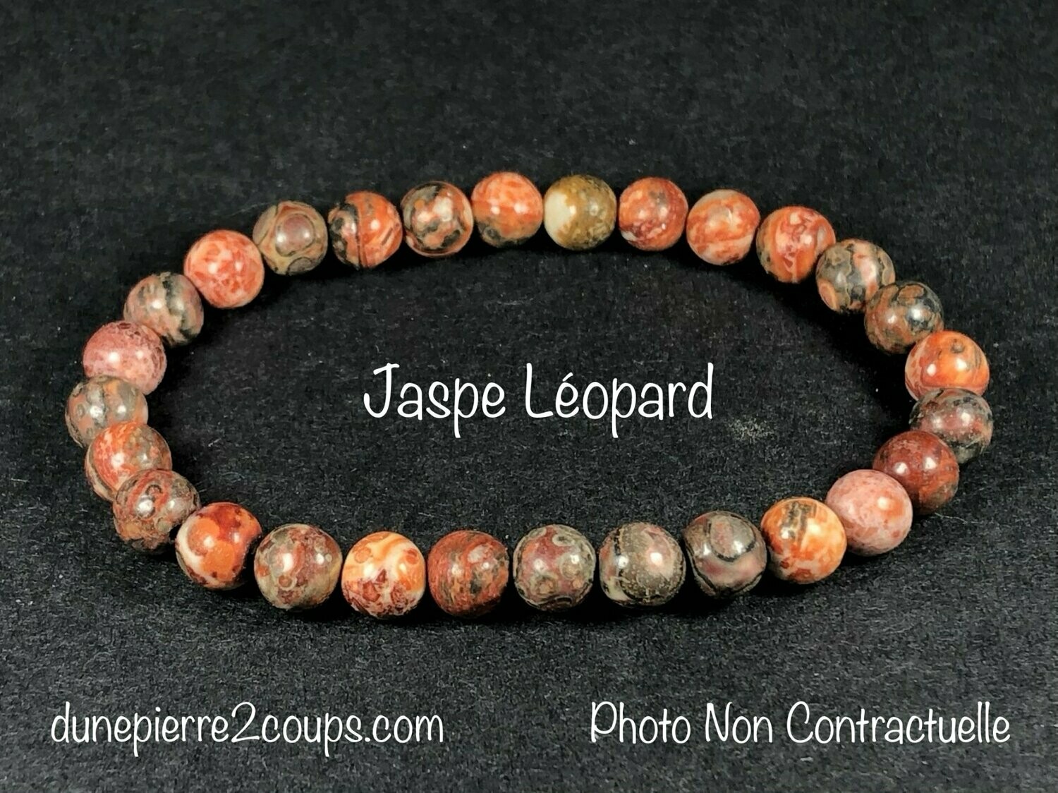 Bracelet Jaspe Léopard 6mm