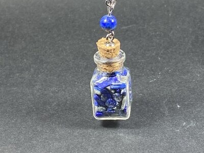 Pendentif Bouteille Lapis Lazuli - Carré
