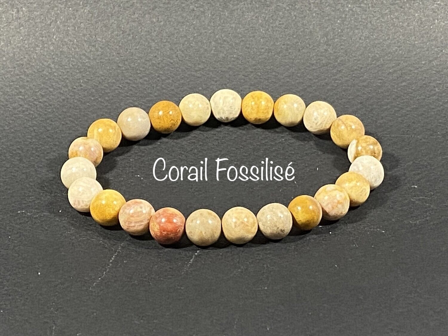 Bracelet Corail Fossilisé 8mm