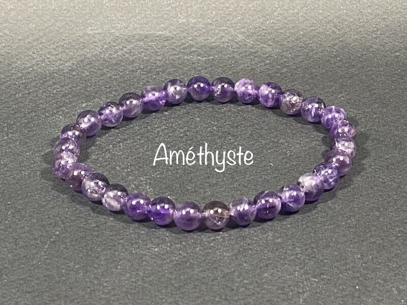 Bracelet Améthyste 6mm