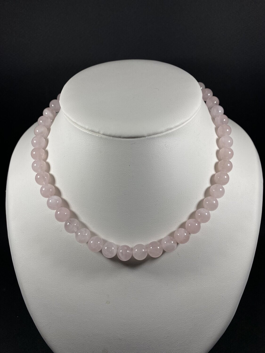 Collier de Quartz Rose en perles 8mm