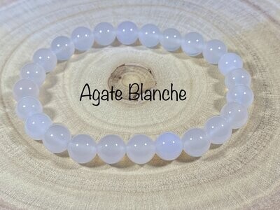 ​Bracelet Agate Blanche 8mm