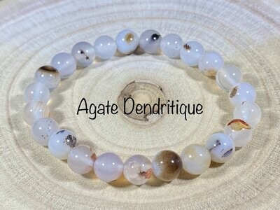 ​Bracelet Agate Dendritique 8mm