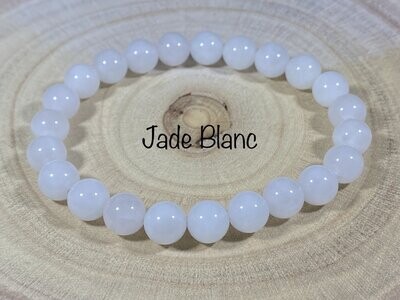 Bracelet Jade Blanc 8mm
