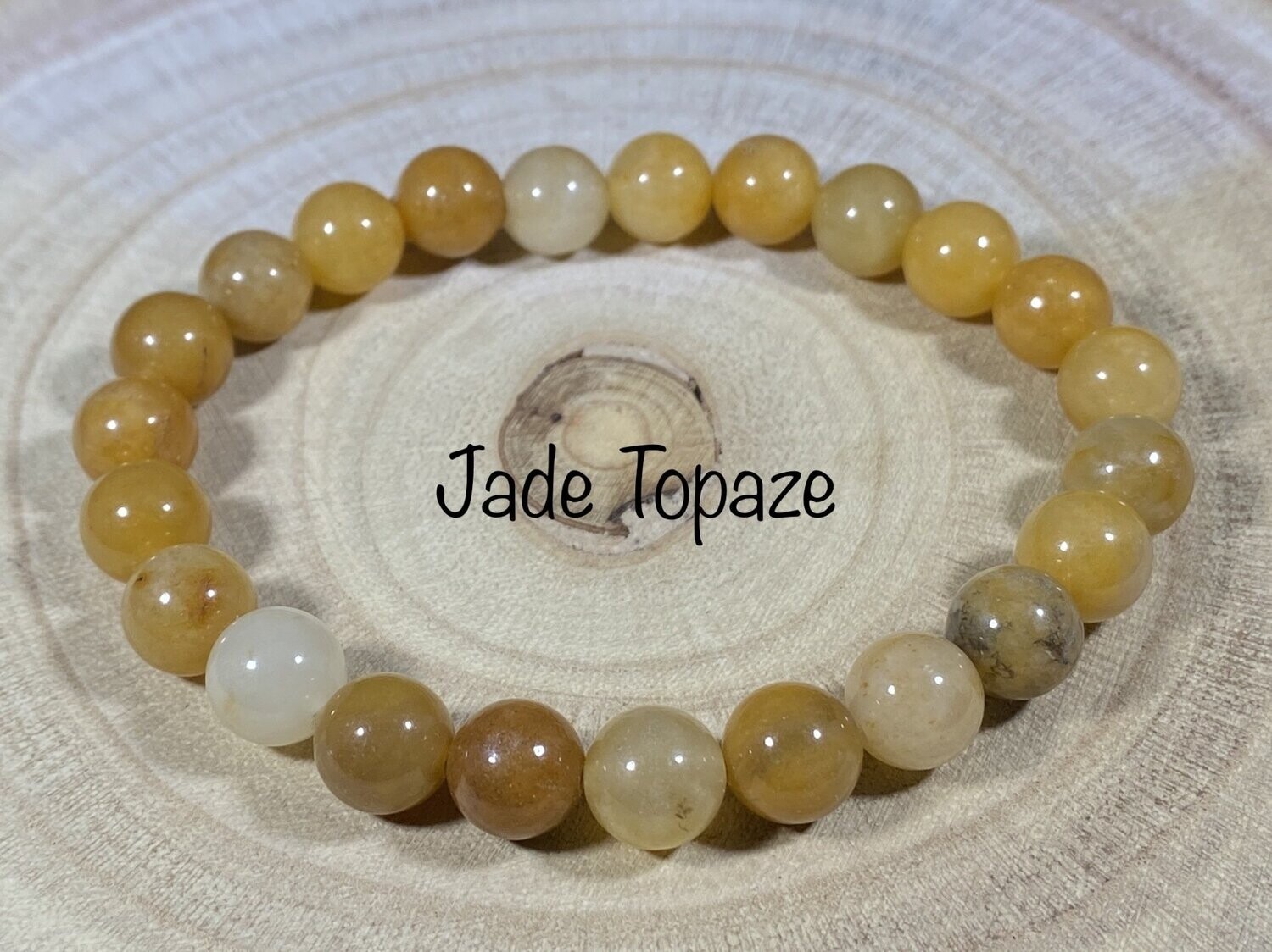 Bracelet Jade Topaze 8mm