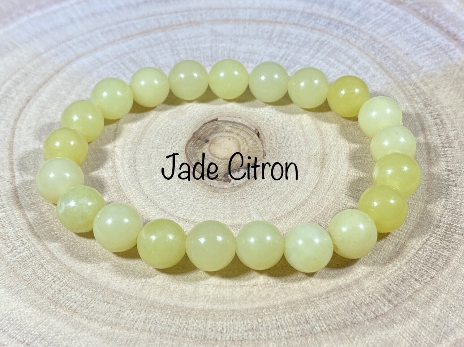 Bracelet Jade Citron 8mm