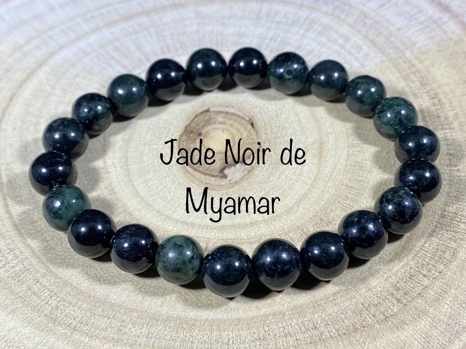 Bracelet Jade Noir 8mm