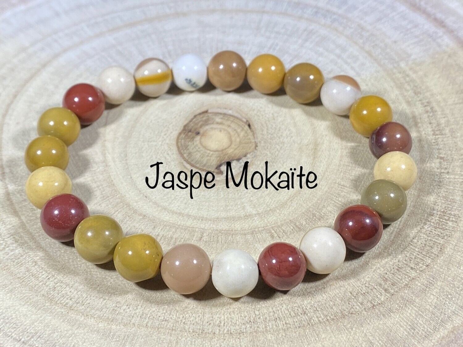 Bracelet Jaspe Mokaïte 6mm
