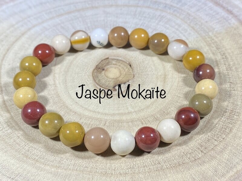 Bracelet Jaspe Mokaïte 8mm