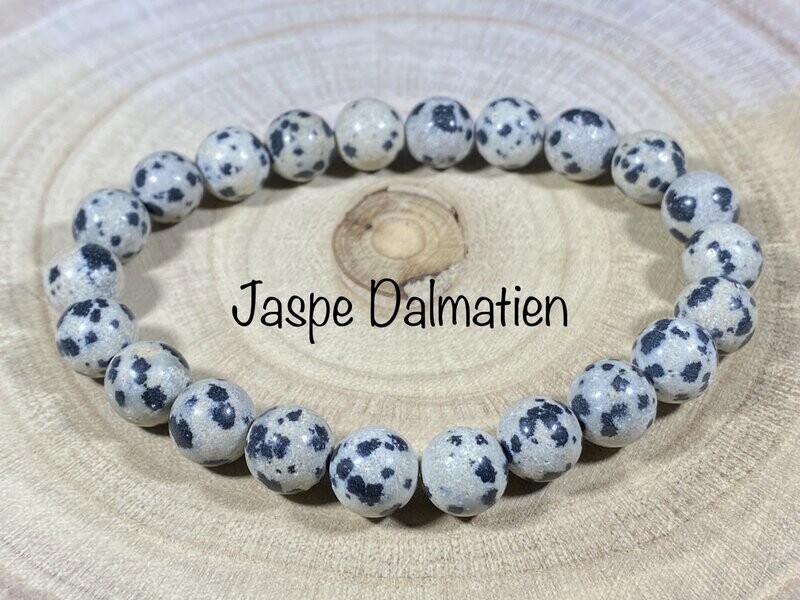 Bracelet Jaspe Dalmatien 8mm