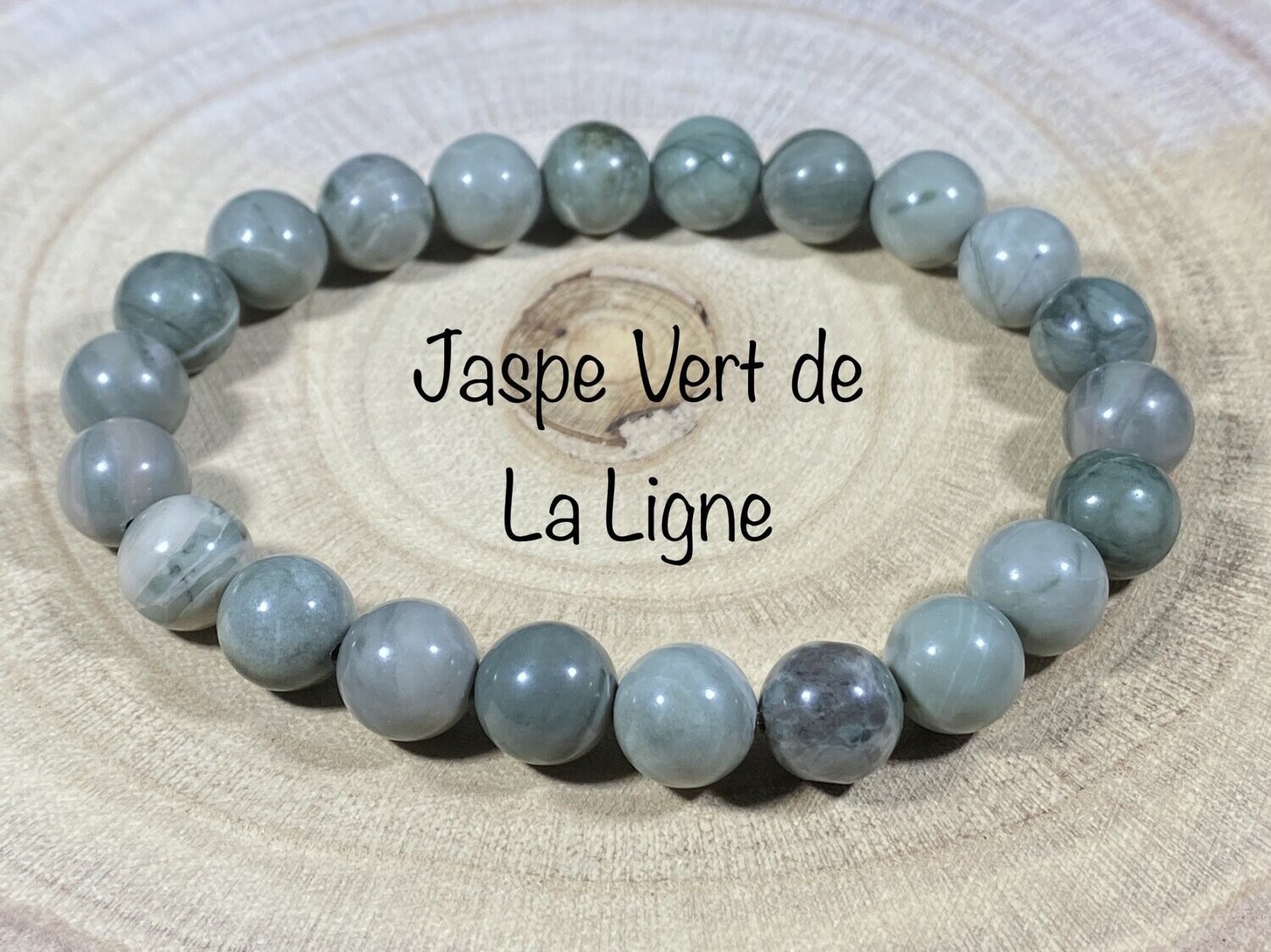 Bracelet Jaspe Vert de la Ligne 8mm