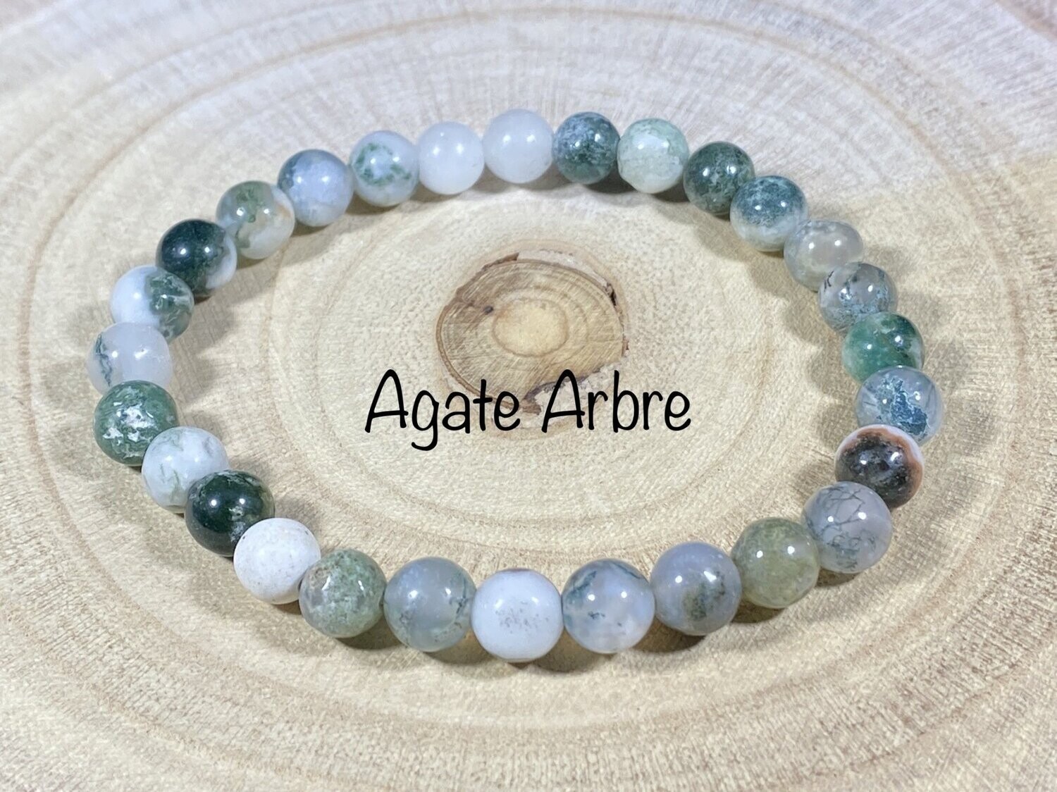 ​Bracelet Agate Arbre 6mm