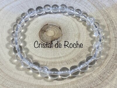 Bracelet Cristal de Roche 6mm