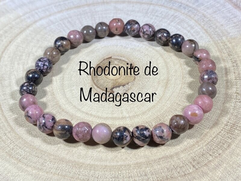 ​Bracelet Rhodonite 6mm