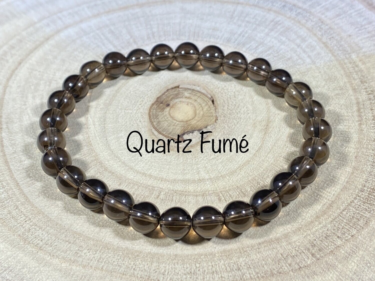 Bracelet Quartz Fumé 6mm