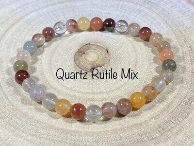 Bracelet Quartz Rutile Mix 6mm