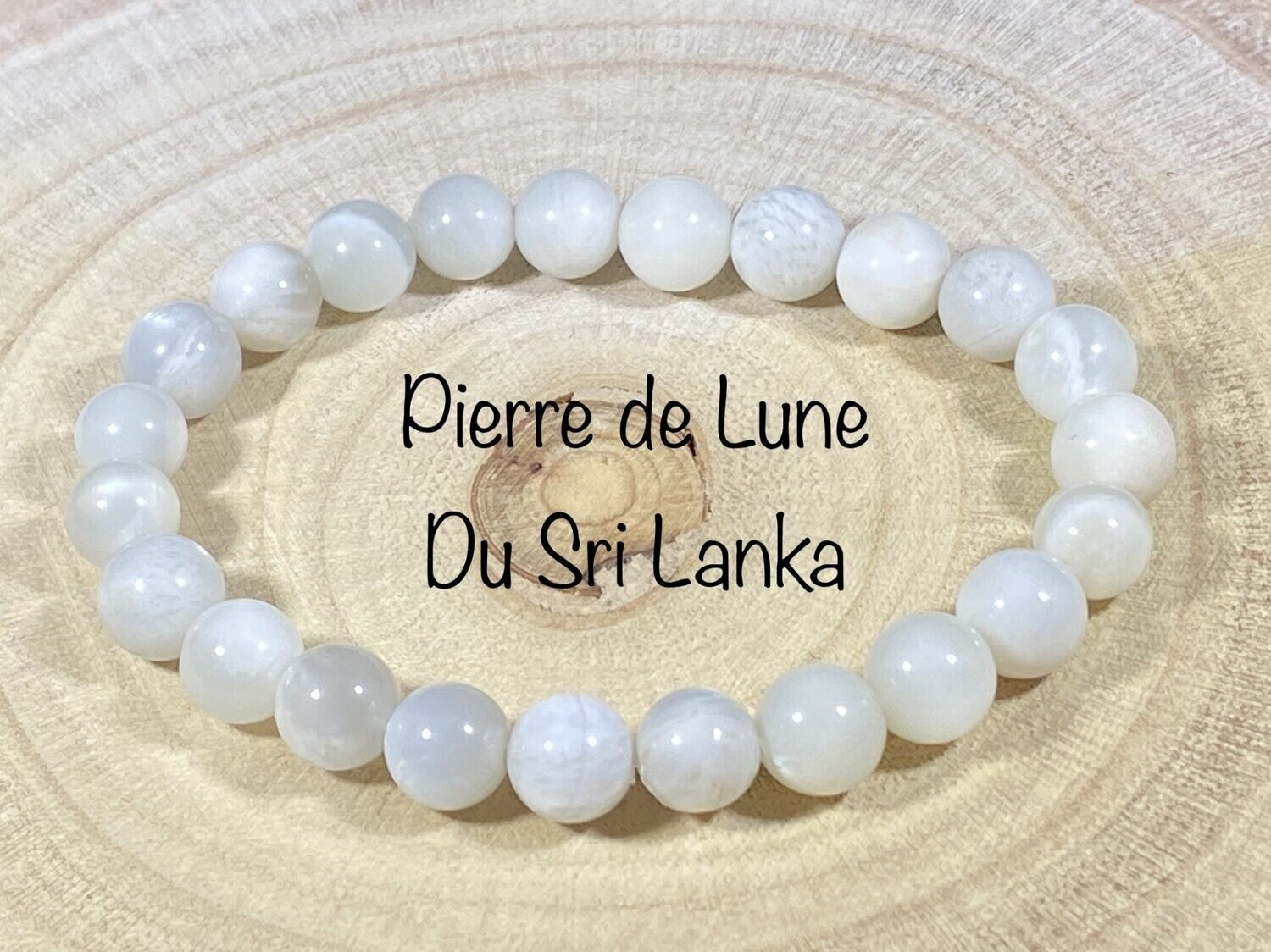 ​Bracelet Pierre de Lune du Sri Lanka 8mm