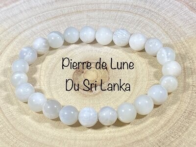 ​Bracelet Pierre de Lune du Sri Lanka 8mm