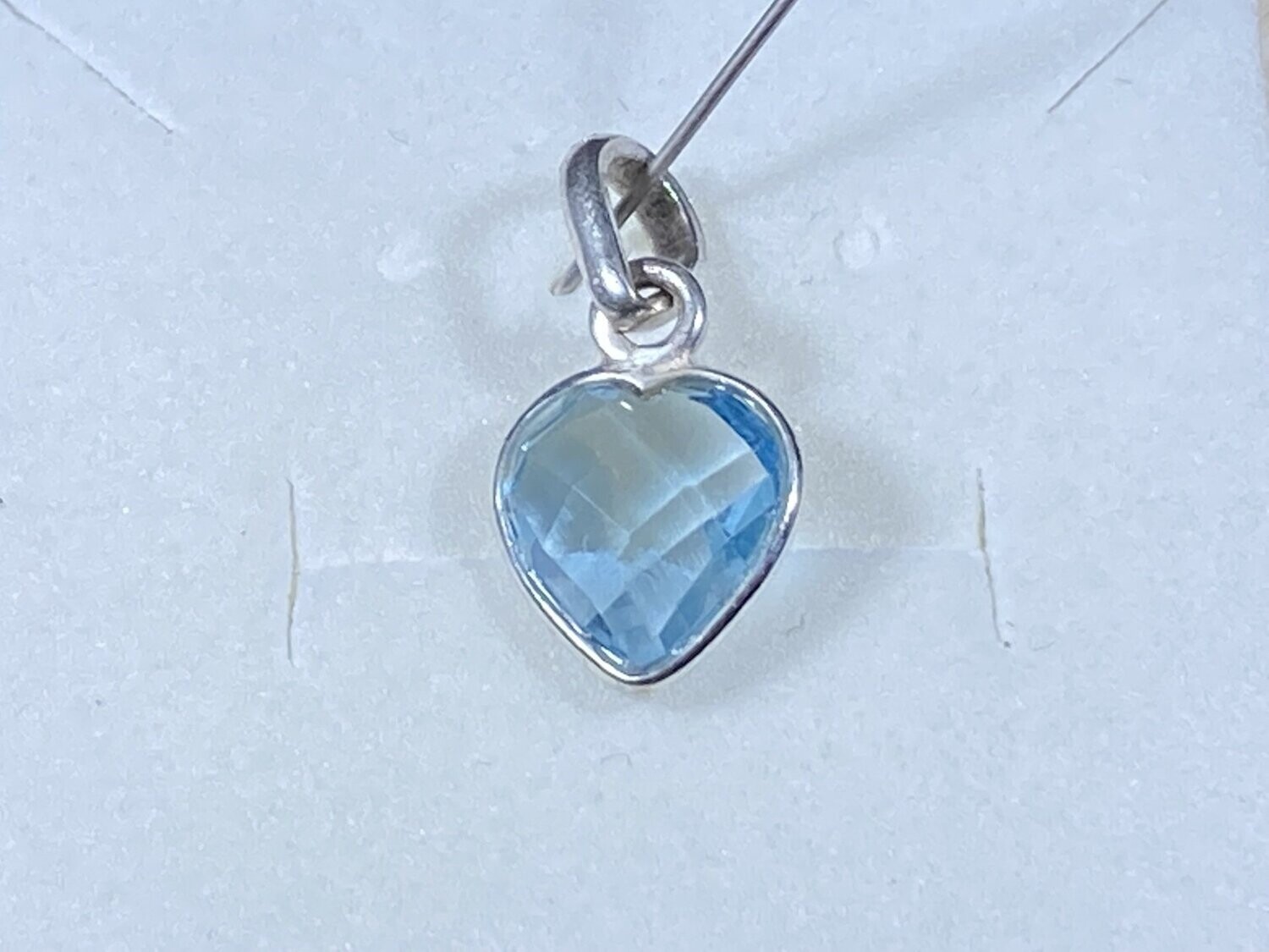 Pendentif Argent : Topaze Bleue