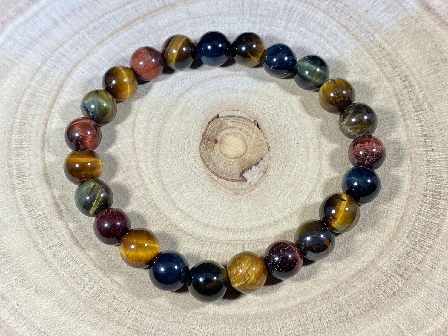 Bracelet 3 Oeils Naturel 8mm