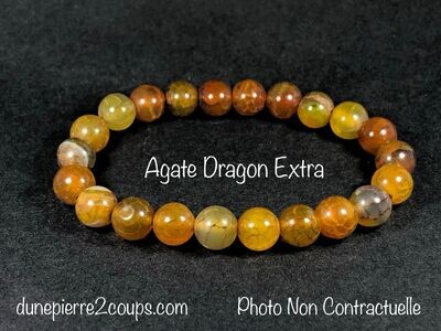 Bracelet Agate Dragon Extra 6mm