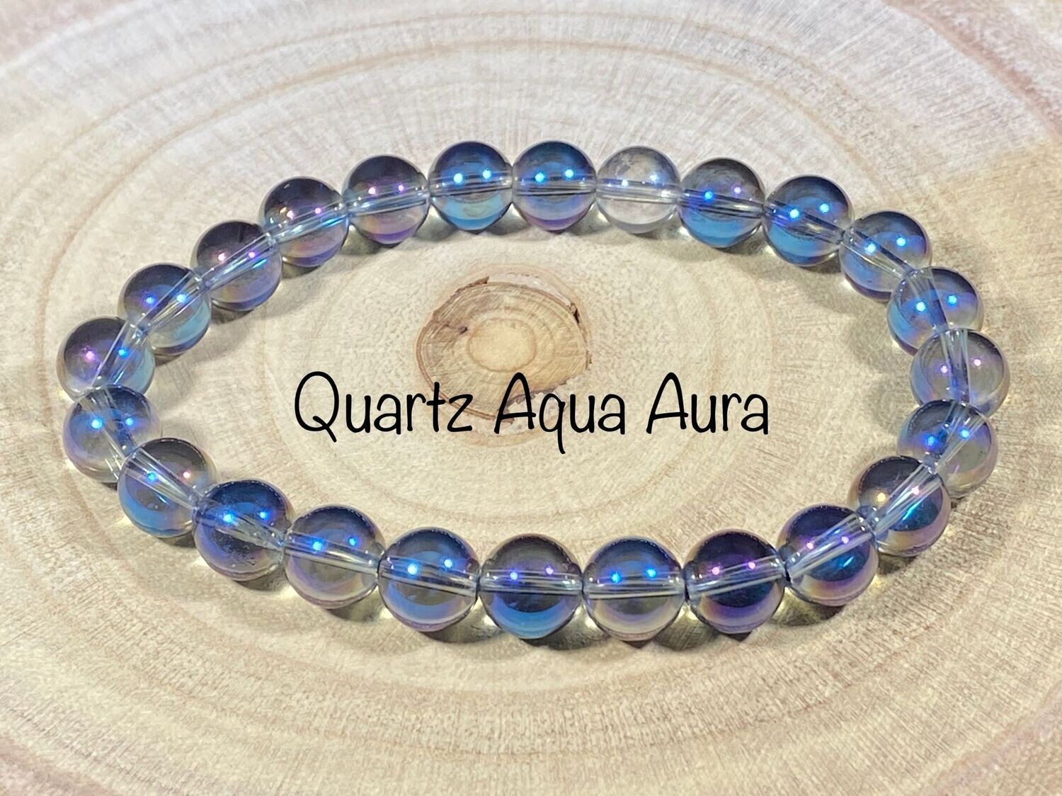 Bracelet Quartz Aqua Aura 8mm
