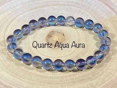 Bracelet Quartz Aqua Aura 8mm