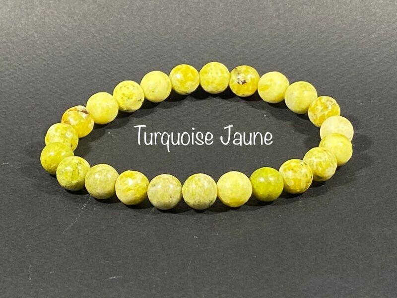 Bracelet Turquoise Jaune 8mm