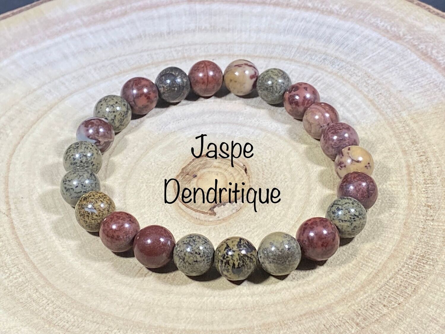 Bracelet Jaspe Dendritique 8mm