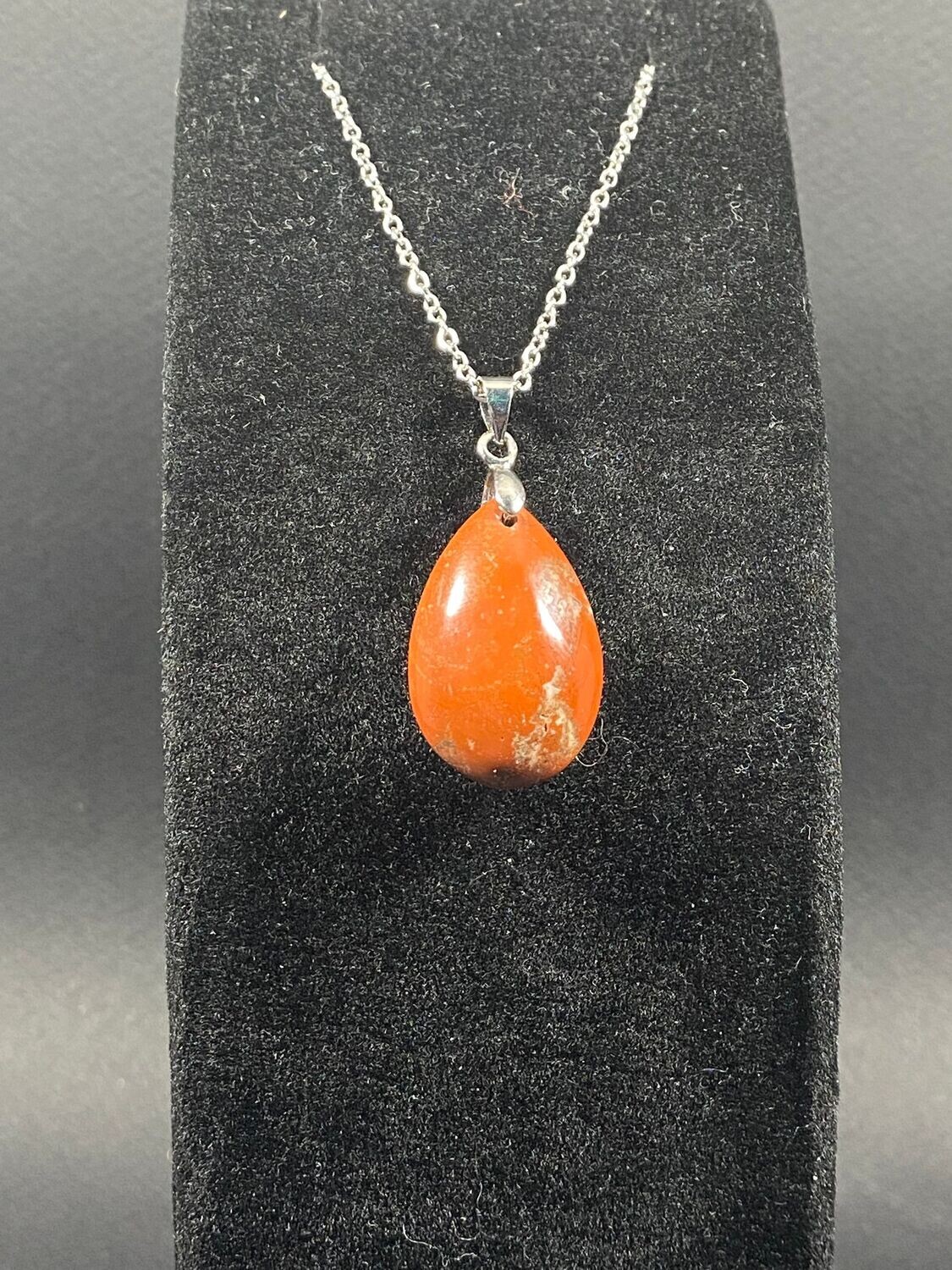 Pendentif Jaspe Rouge - Goutte