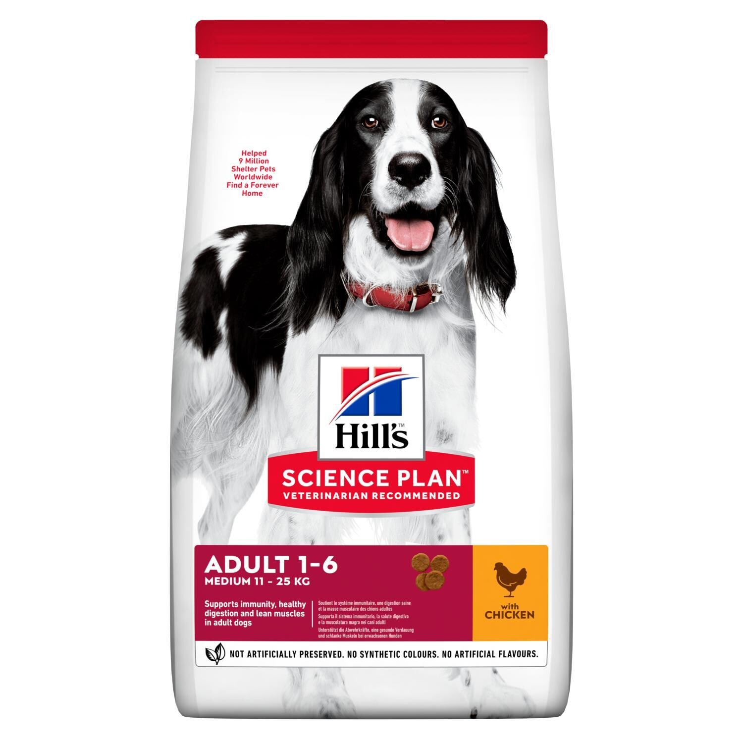 HILL'S SCIENCE PLAN Adult Medium Dry Dog Food Chicken 2.5KG