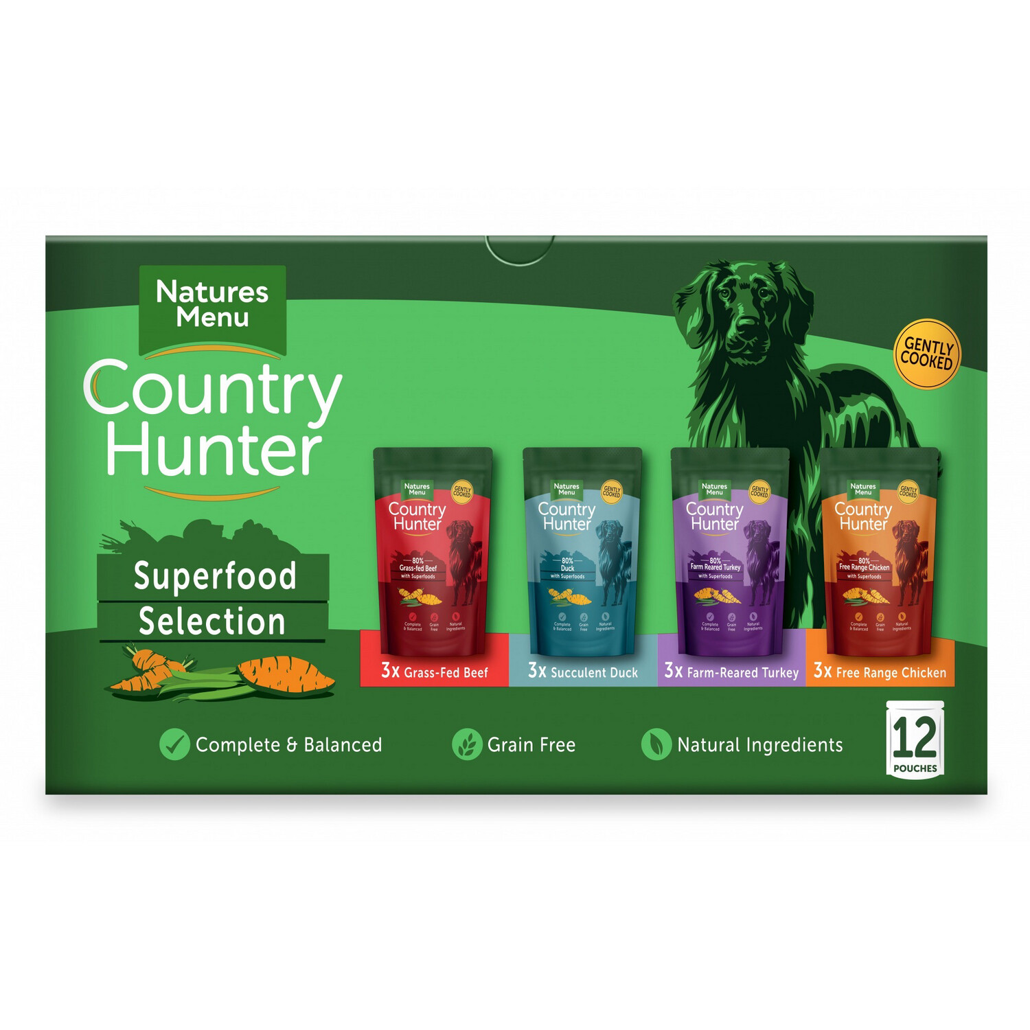 Country Hunter Superfood Selection Dog Pouches 150G x 12