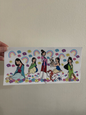 Mulan uv stickers 