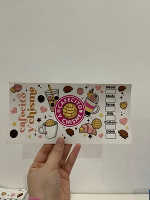 Coffee UV sticker