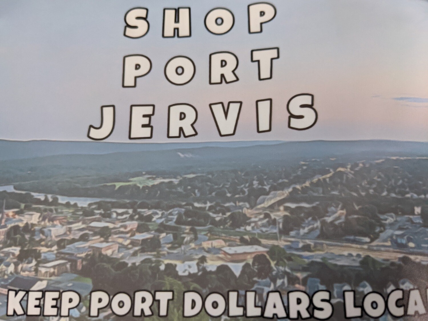 Shop Port Jervis sign  8&quot; x 5.5&quot;
