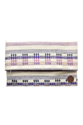 Leather & Lila Textile Oversize Clutch Bag Leather & Lila Textile Oversize Clutch Bag