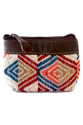 Leather and Handwoven Guatemalan Textile Coin Pouches Leather and Handwoven Guatemalan Textile Coin Pouches