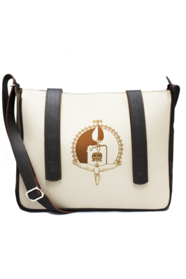Maya Nahualt Brown Velvet & Leather Messenger Bag Maya Nahualt Brown Velvet & Leather Messenger Bag