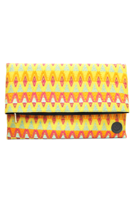 Leather & Trópico Textile Oversize Clutch Bag Leather & Trópico Textile Oversize Clutch Bag