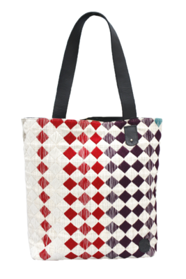 Royal Rhombus Textile & Leather Shoulder Bag Royal Rhombus Textile & Leather Shoulder Bag
