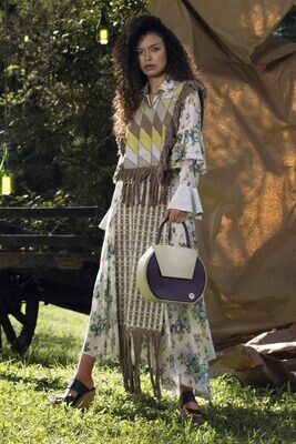 Mauve Leather Hand Bag Mauve Leather Hand Bag