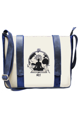 Maya Nahualt Black Velvet & Leather Messenger Bag Maya Nahualt Black Velvet & Leather Messenger Bag