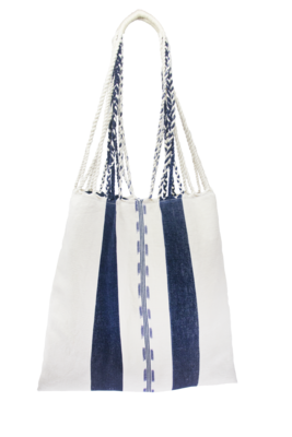 Blue-tinted Cotton Textile Boho Bag Blue-tinted Cotton Textile Boho Bag